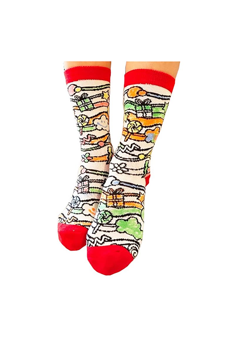 Buddy & Barney Doodle Socks DIY Color Your Own Socks Craft Set, Kids 3+, Alternate, color, 