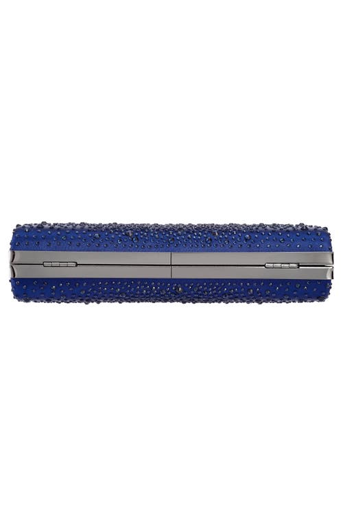 Lady Couture Glamorous Satin Evening Bag In Navy