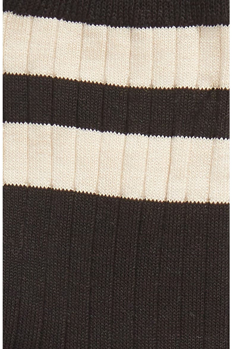 Her Varsity Crew Socks, Alternate, color, BLACK