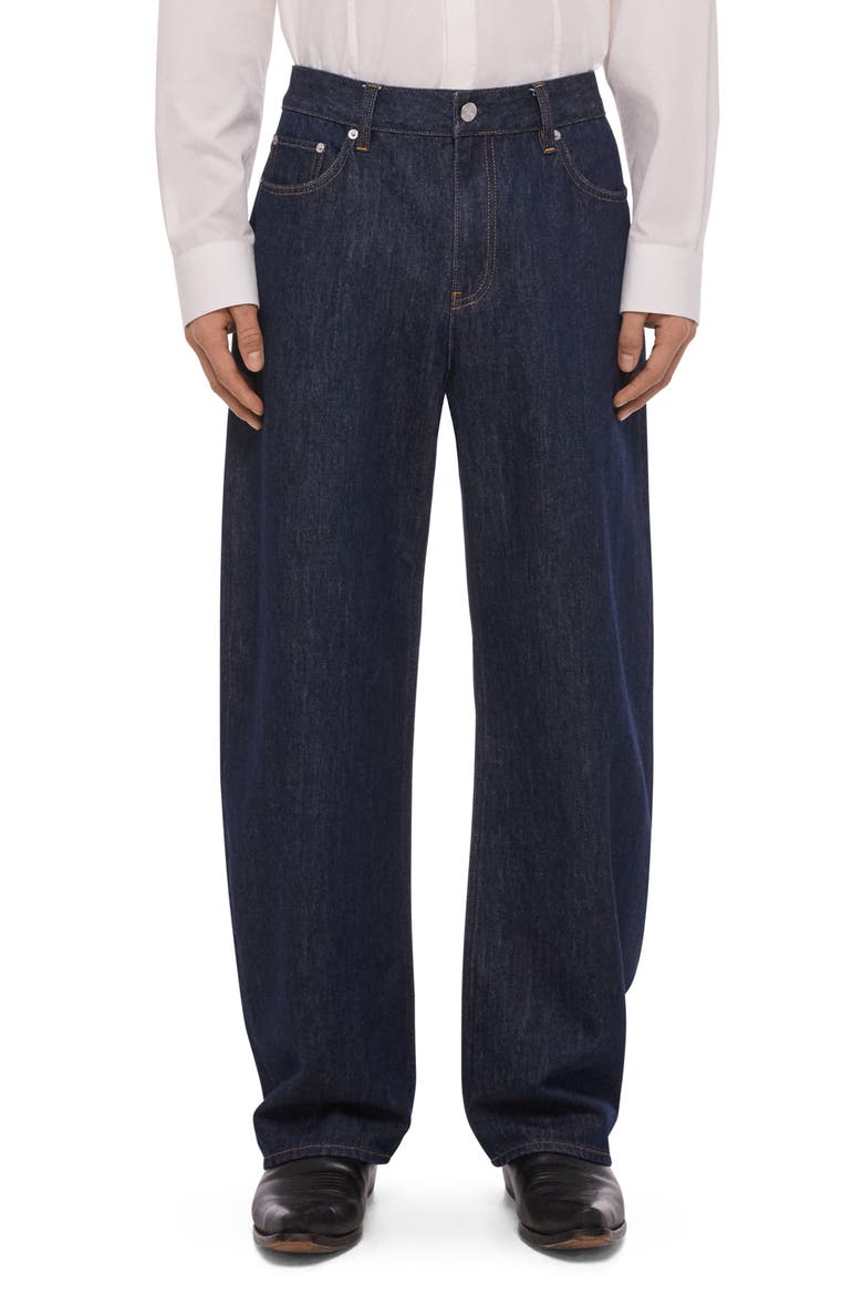 Saddle High Waist Relaxed Wide Leg Jeans, Main, color, RINSED INDIGO
