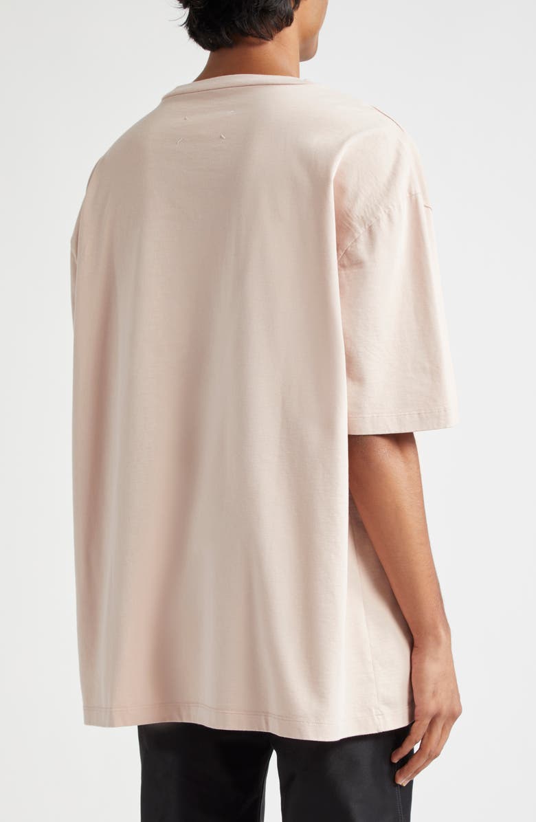 Maison Margiela Number Logo Embroidered Cotton T-Shirt, Alternate, color, Buff