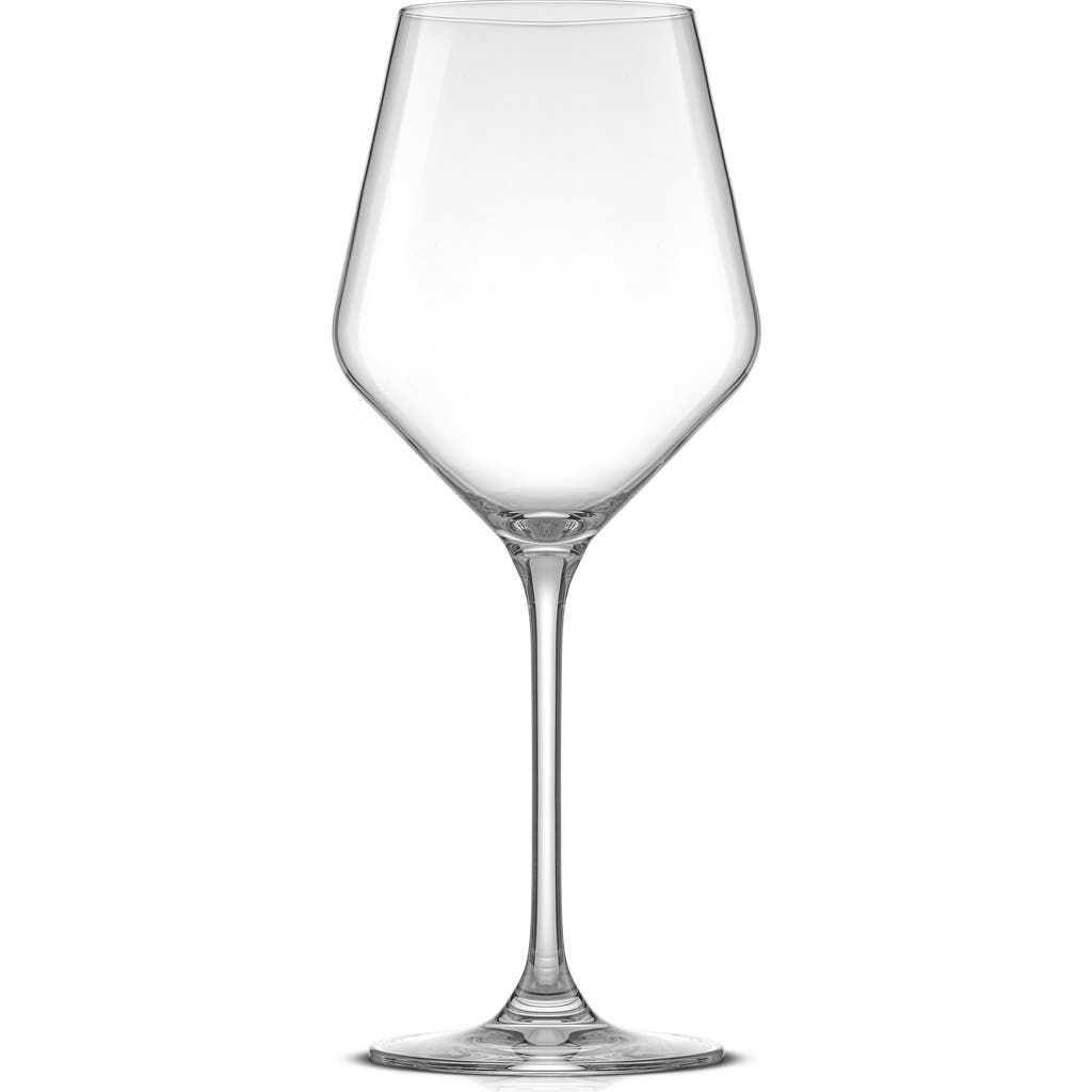 Joyjolt Layla White Set Of 4 Stemmed White Wine Glasses In Clear