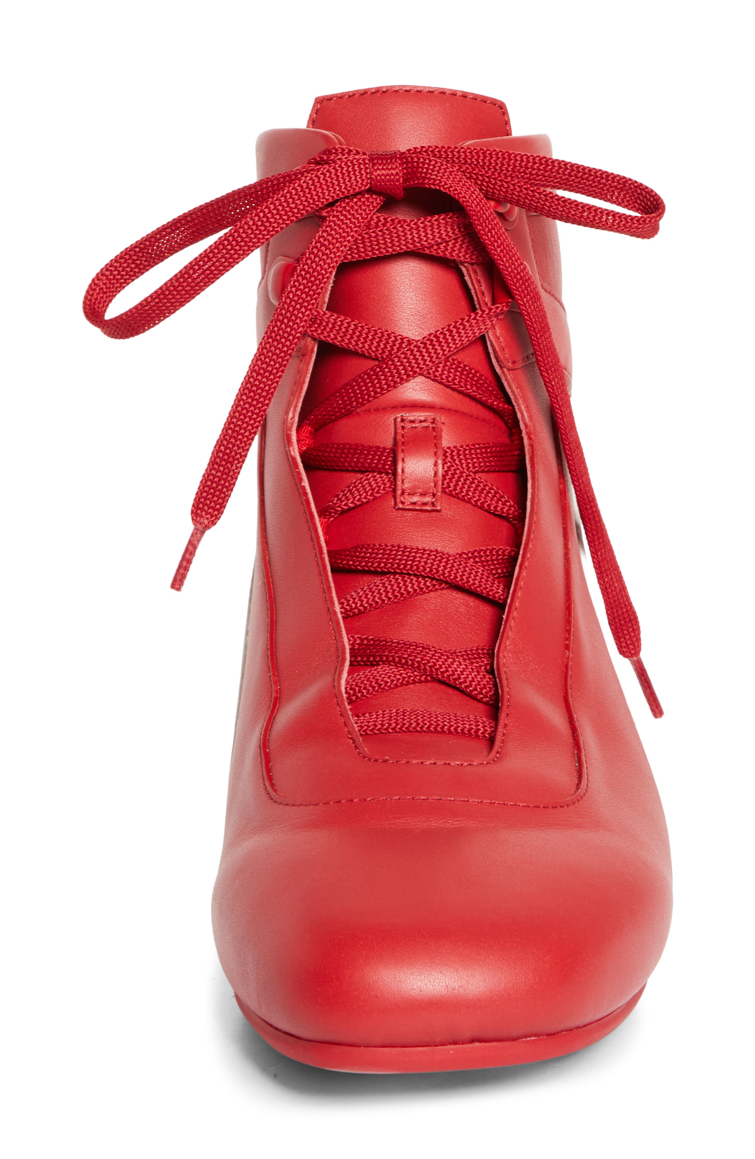 The Butterfly High Top Leather Sneaker, Alternate, color, T475-LOUBI/ WHITE