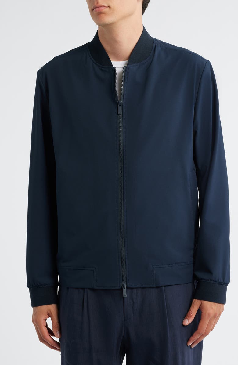 BOSS Hanry Slim Fit Bomber Jacket, Alternate, color, Dark Blue