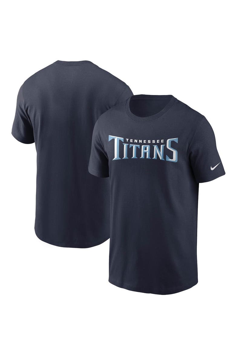 Men's Nike Navy Tennessee Titans Team Wordmark T-Shirt, Main, color, Navy