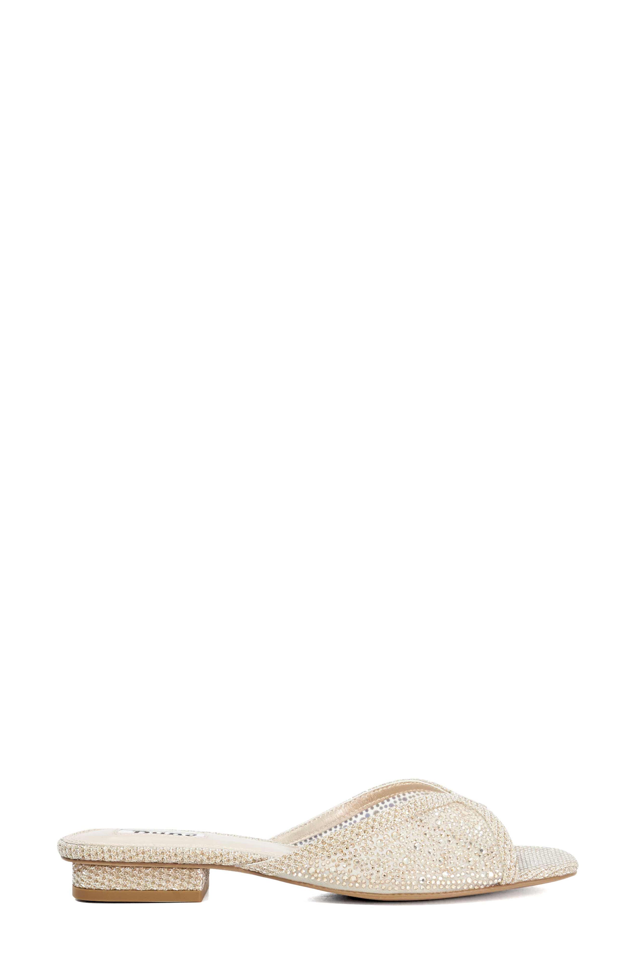 Dune London Naya Crystal Studded Sandal, Alternate, color, Gold