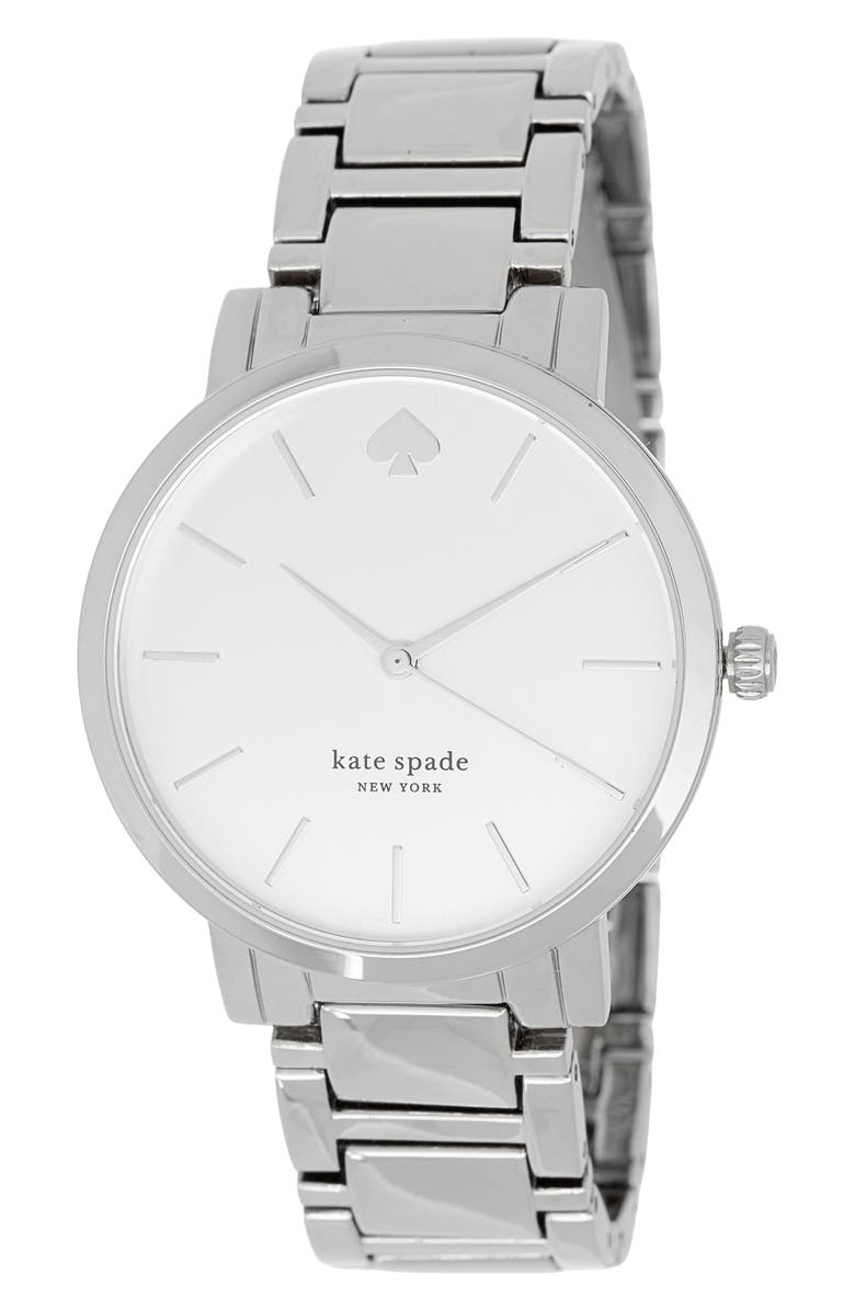Kate Spade New York gramercy bracelet watch, 38mm, Main, color, Silver