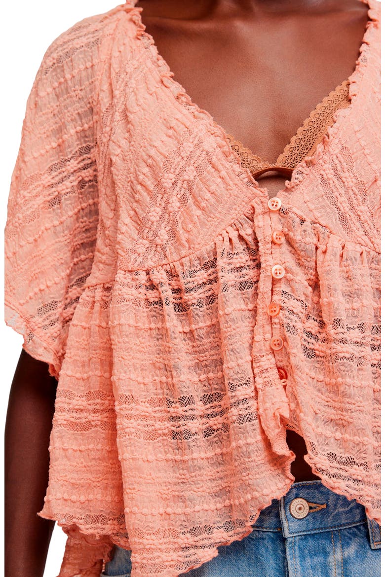 In Your Dreams Lace Top, Alternate, color, CORAL KISS