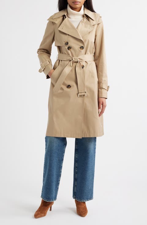 [MONOHA] / ☆ 24FW Nylon long trench coat / beige Women's Long beige trench coat | The Kooples US