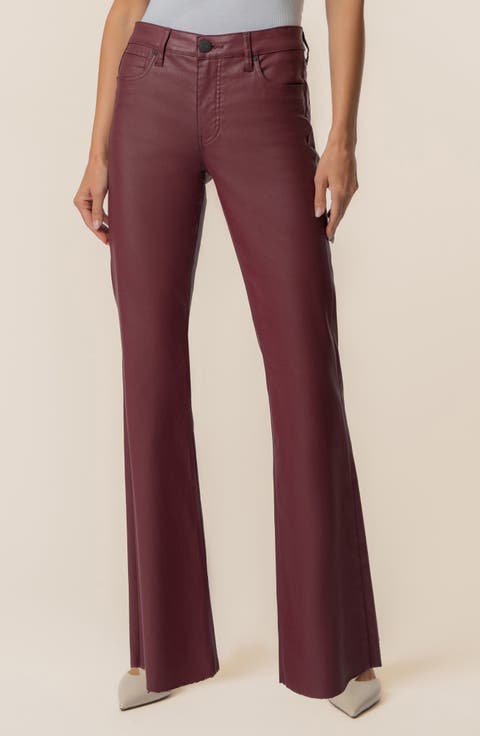 Stella Coated Raw Hem High Waist Flare Jeans