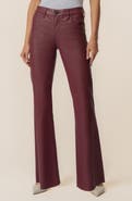 KUT from the Kloth Stella Coated Raw Hem High Waist Flare Jeans