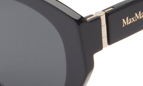 Max Mara 54mm Round Sunglasses In Black