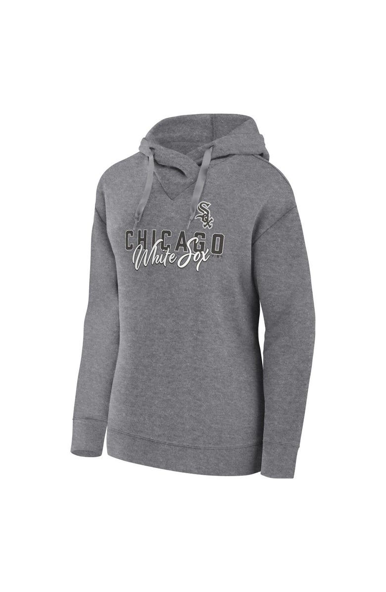 FANATICS Women's Fanatics Branded Heather Gray Chicago White Sox Script Favorite Lightweight Pullover Hoodie, Alternate, color, Heather Gray