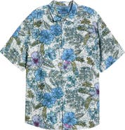 Tommy Bahama Fresco Blooms Short Sleeve Linen Button-Up Shirt