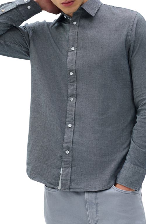 Rag & Bone Tomlin Cotton Dobby Button-up Shirt In Gray