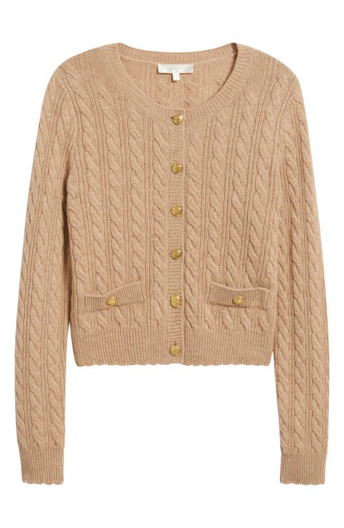 Loveshackfancy Eugenie Cable Knit Cashmere & Wool Cardigan In Multi