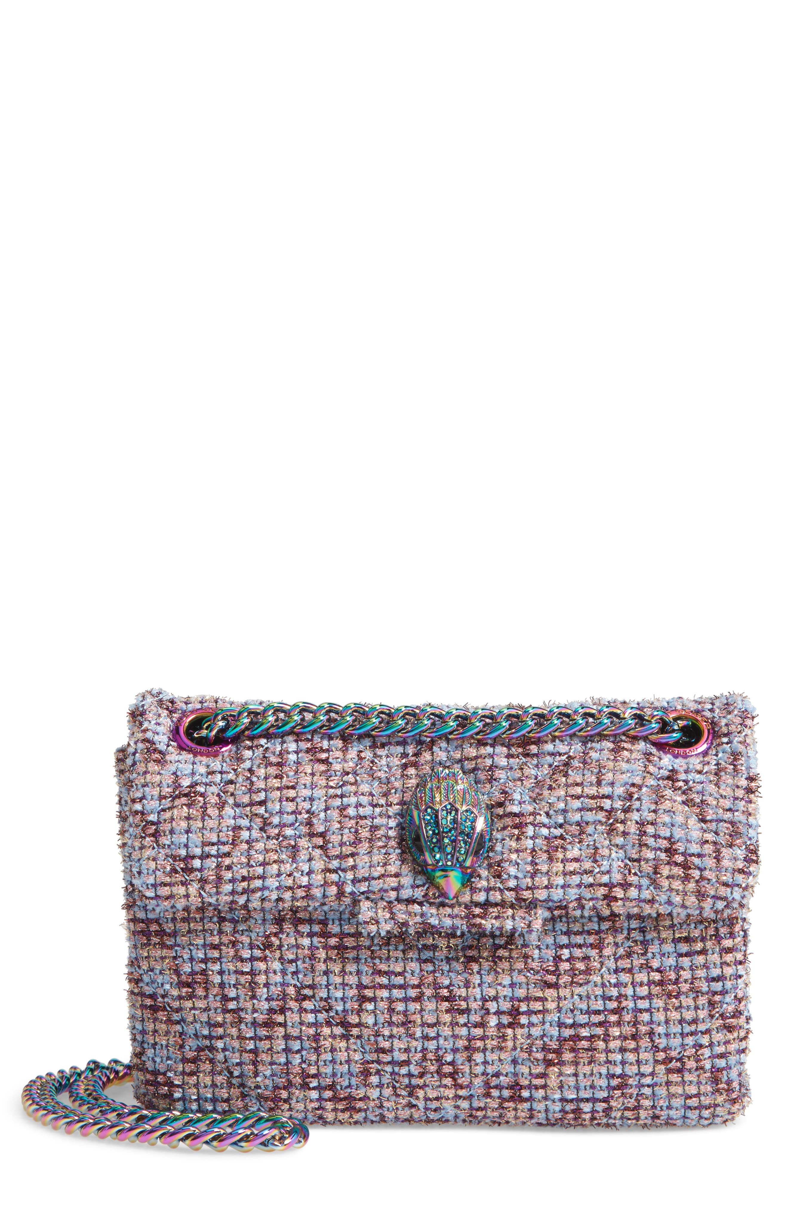 Mini Kensington Tweed Crossbody Bag, Main, color, PINK