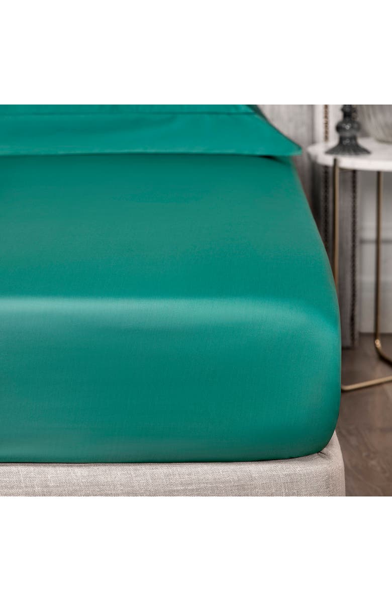 Togas Rhapsody Fitted Sheet, Main, color, Green