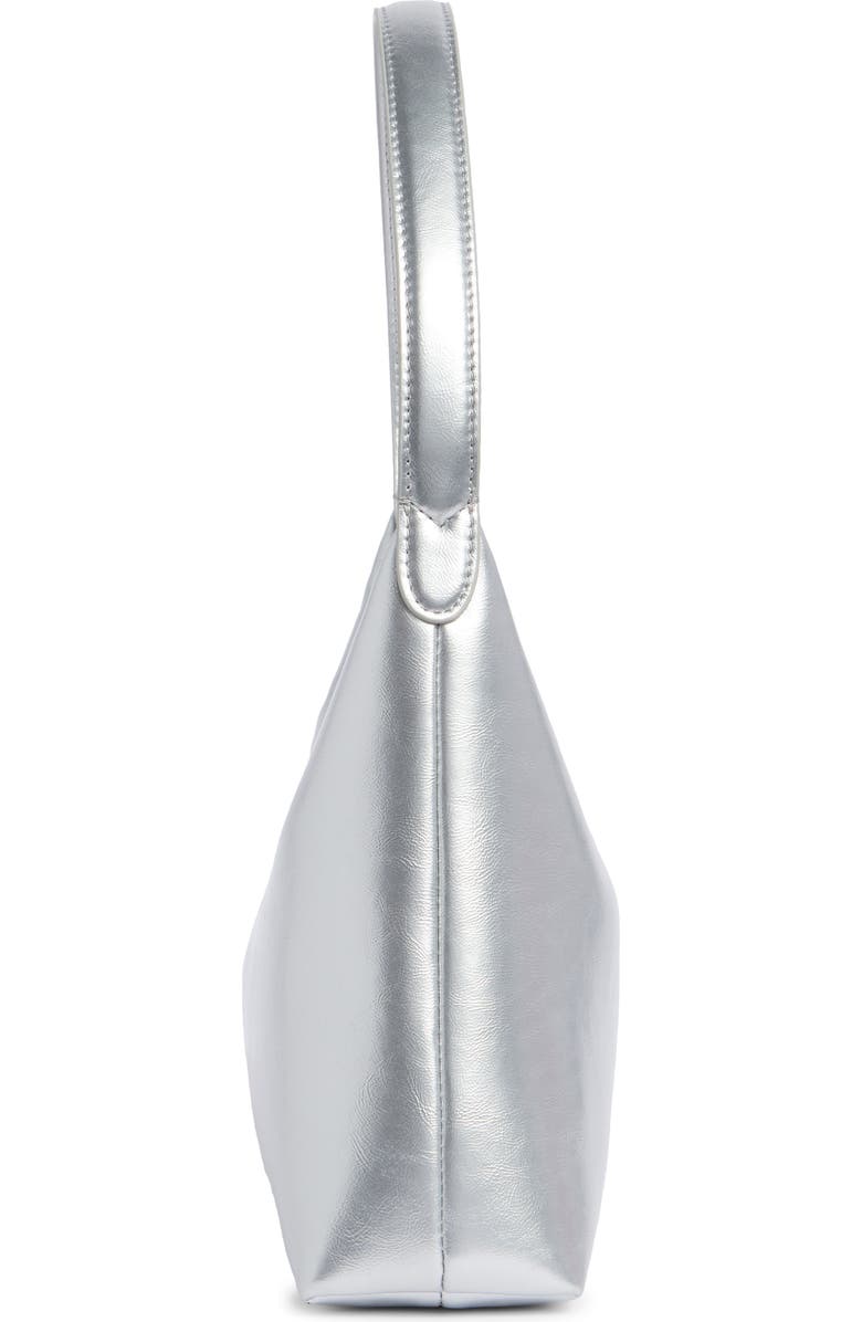 Stand Oil Plump Faux Leather Shoulder Bag, Alternate, color, Silver