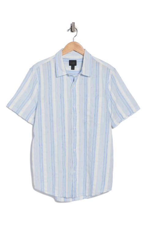 Short Sleeve Woven Slub Shirt