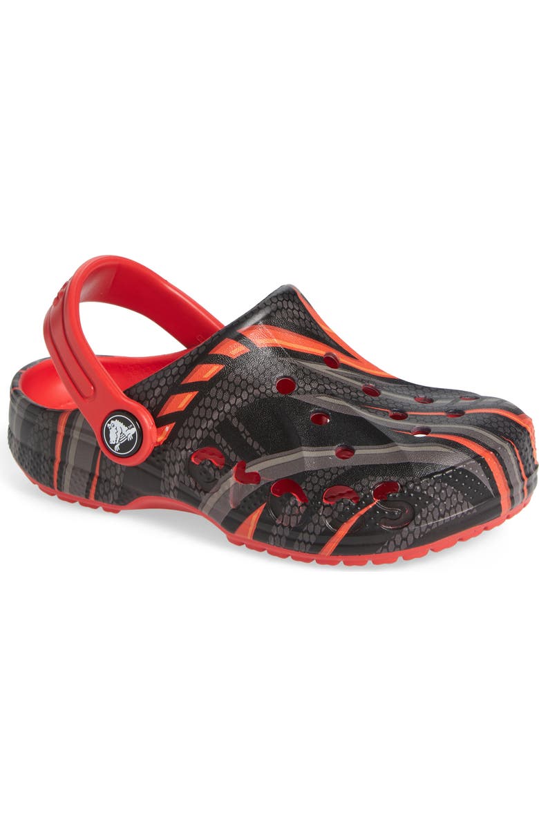 CROCS Kids' Baya Print Clog, Main, color, Flame