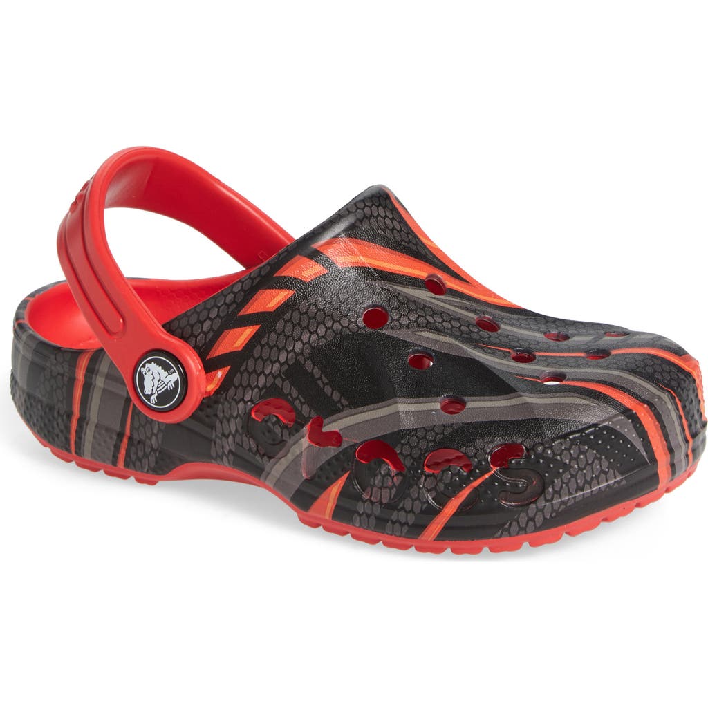 Crocs Kids' Baya Print Clog In Flame
