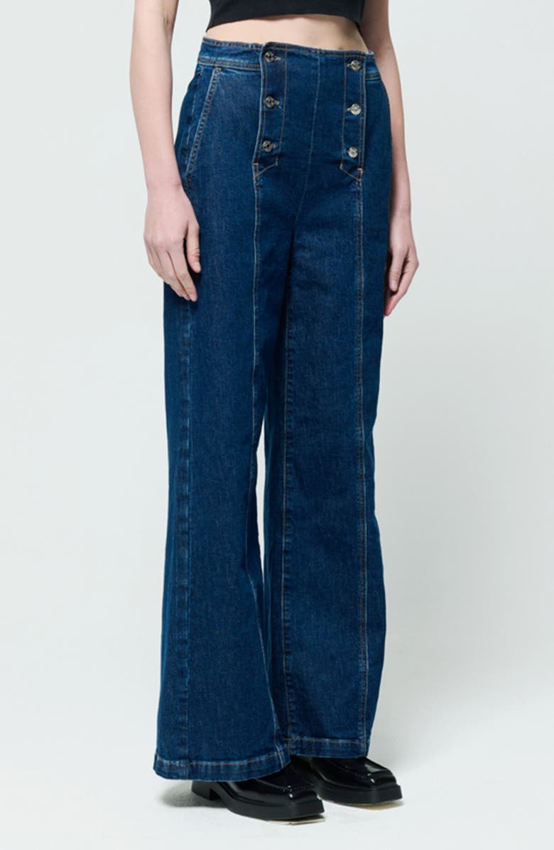 ÉTICA Violette Wide Leg Sailor Jeans, Alternate, color, 