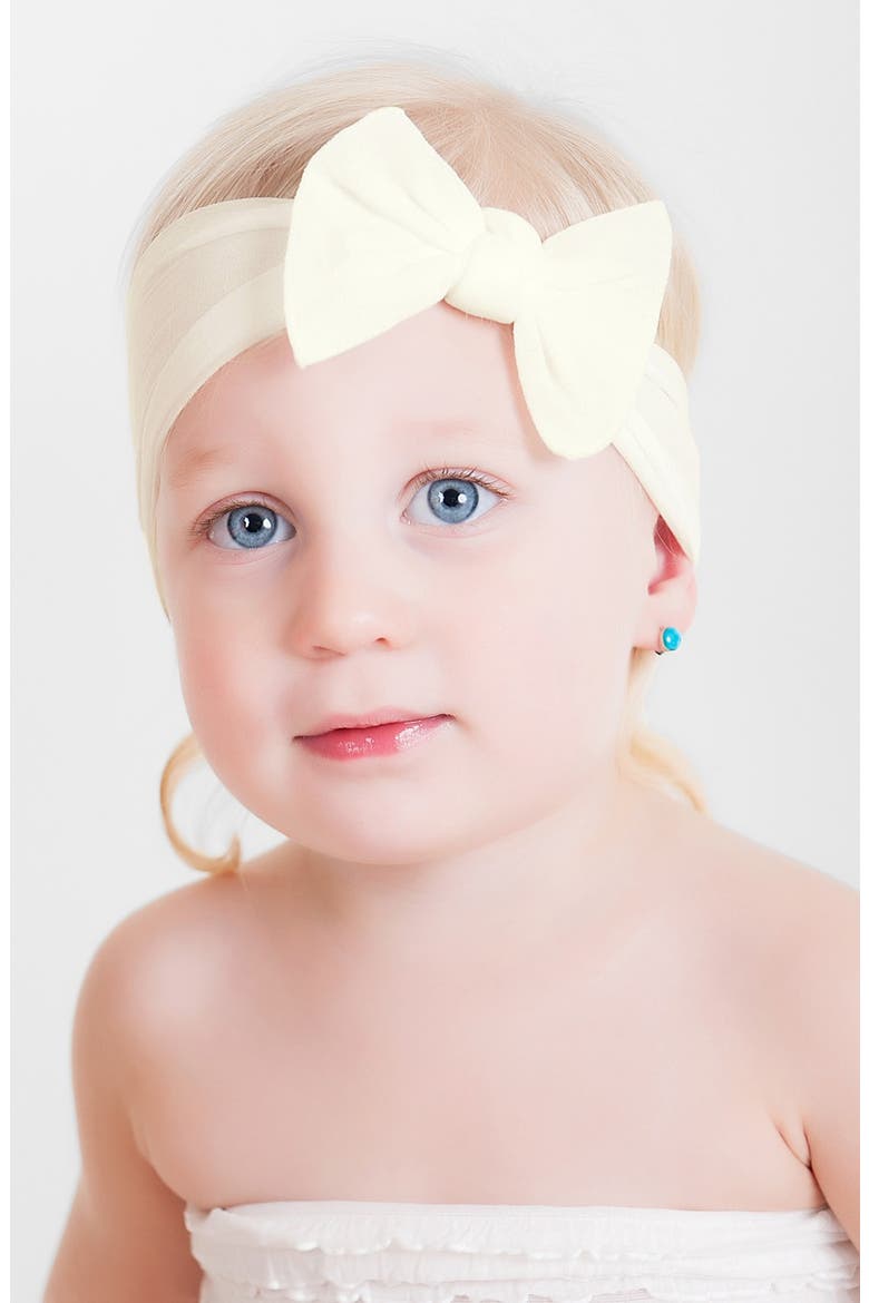 Knotted Bow Headband, Alternate, color, IVORY