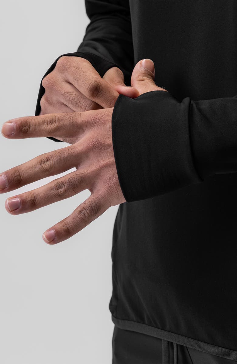 ASRV Thermal Training Quarter Zip Pullover Hoodie, Alternate, color, 