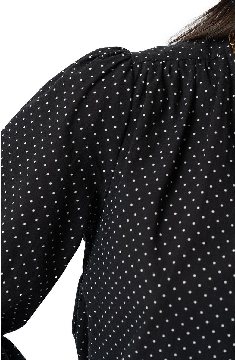 Saint + Sofia Amelie Blouse, Alternate, color, Black