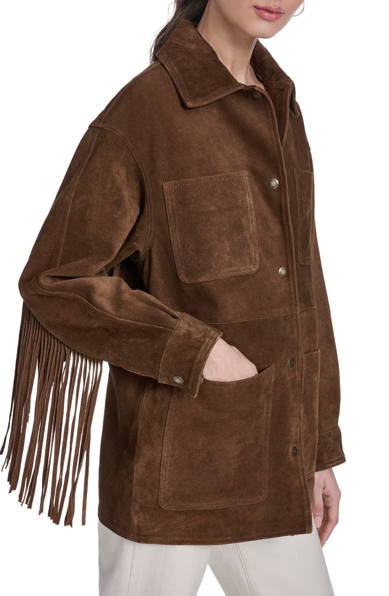 Levi's Fringe Suede Jacket, Alternate, color, Maple
