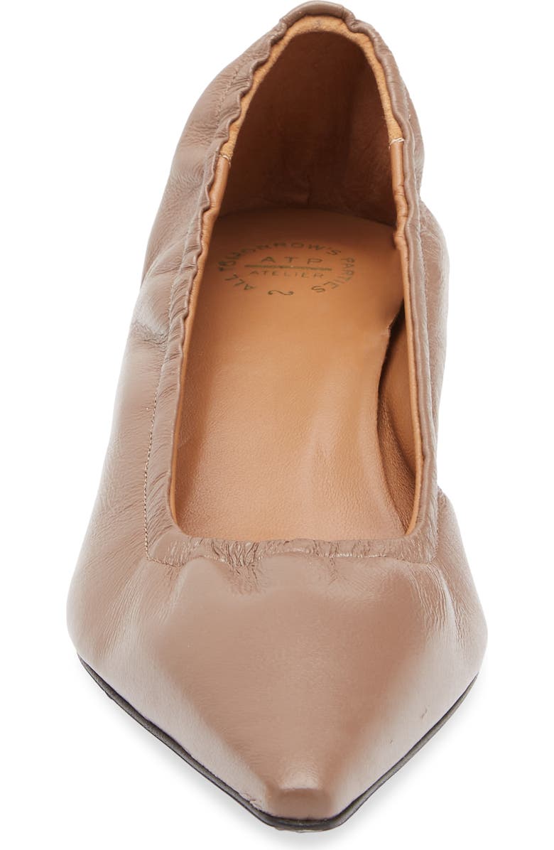 ATP ATELIER Valfurva Pointed Toe Kitten Heel Pump, Alternate, color, Tahini