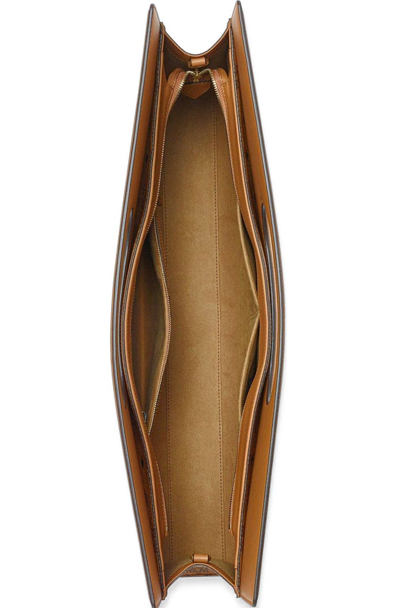 MCM Diamond Bag in Visetos Leather Mix, Alternate, color, Cognac