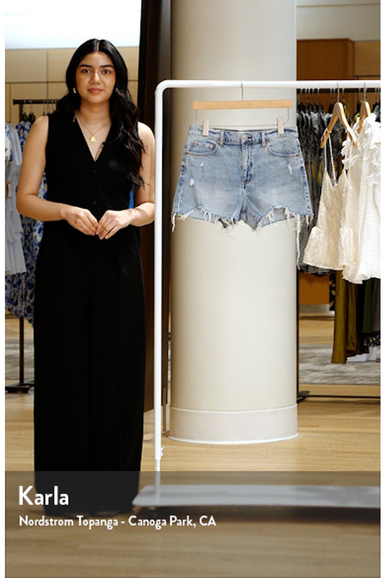 Troublemaker Distressed High Waist Denim Shorts video