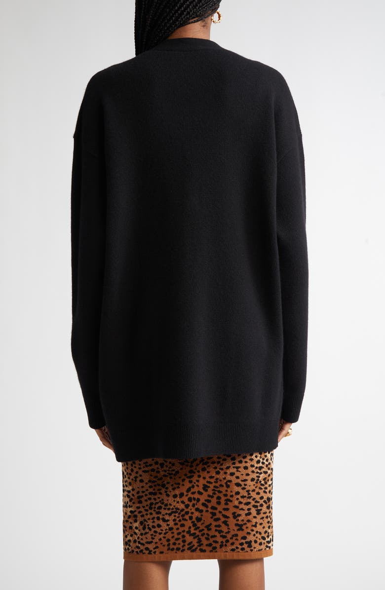 Versace Medusa Detail Wool & Cashmere Cardigan, Alternate, color, 