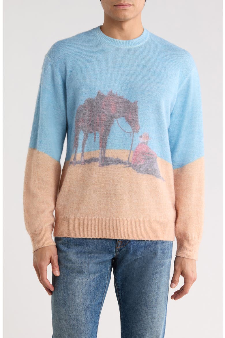 So Far Away Printed Sweater, Main, color, MULTI