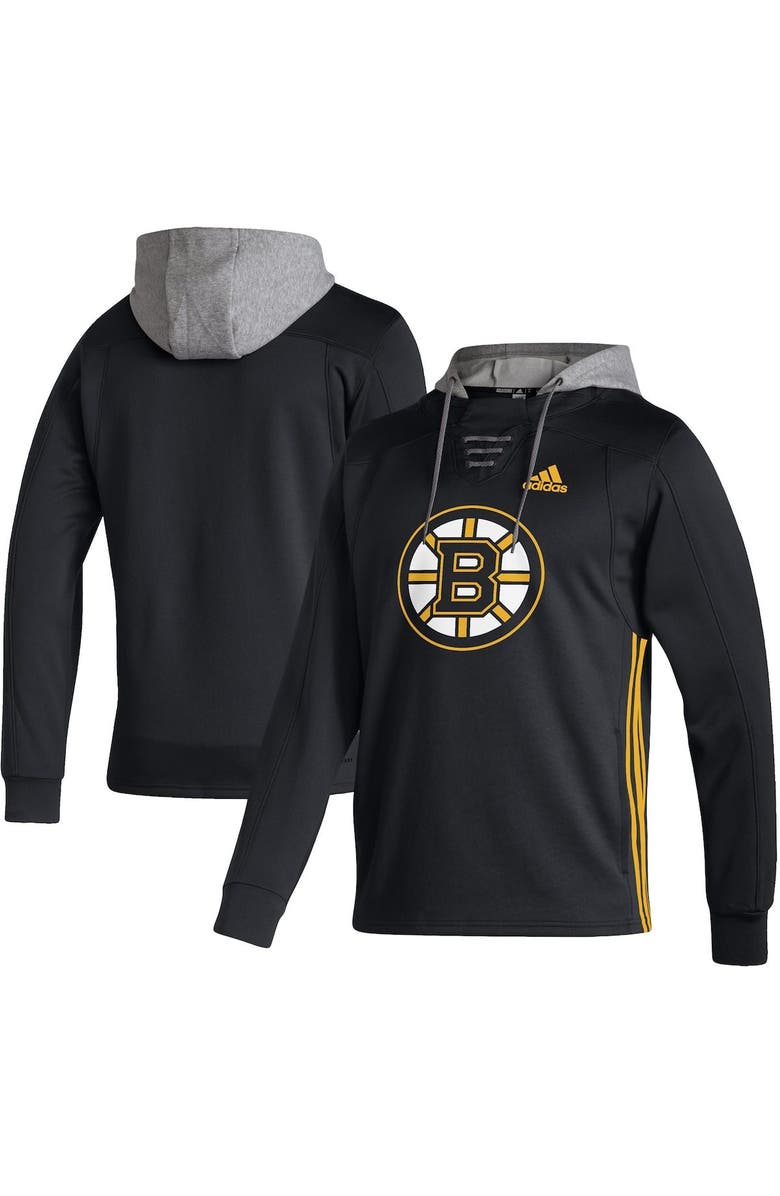 adidas Men's adidas Black Boston Bruins Skate Lace AEROREADY Pullover Hoodie, Alternate, color, 
