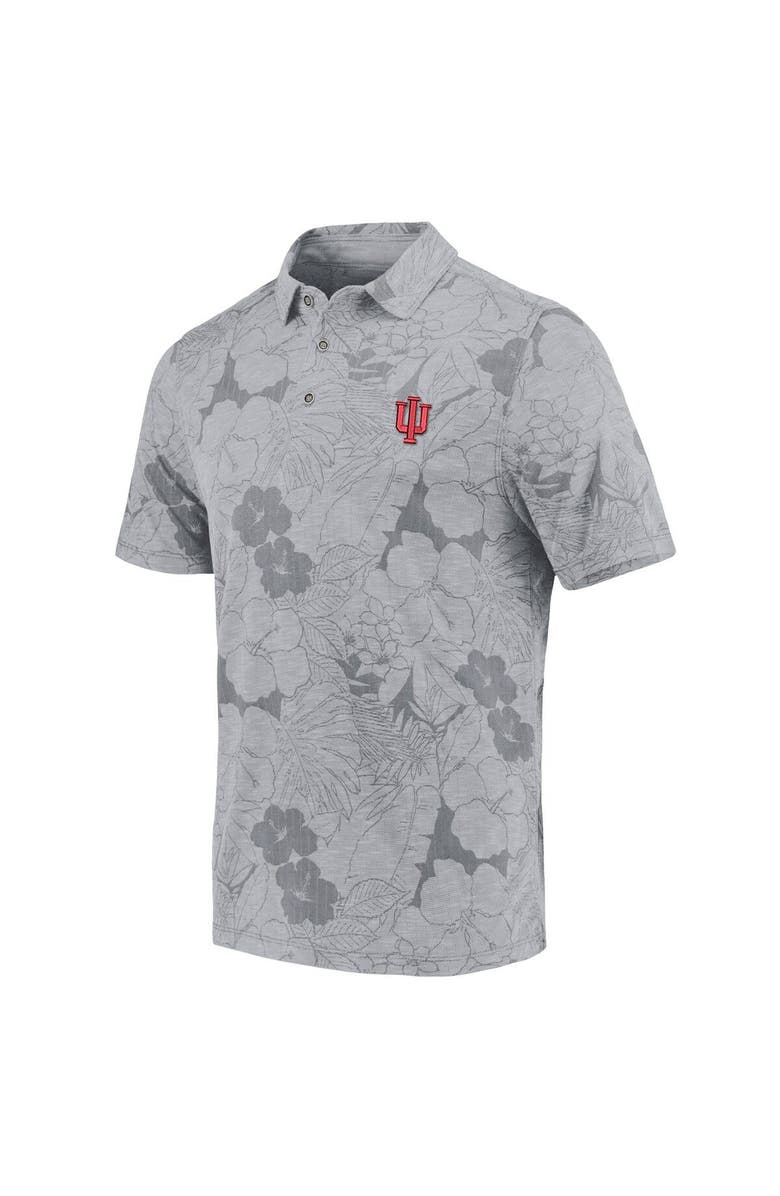 Tommy Bahama Men's Tommy Bahama Gray Indiana Hoosiers Miramar Blooms Polo, Alternate, color, 