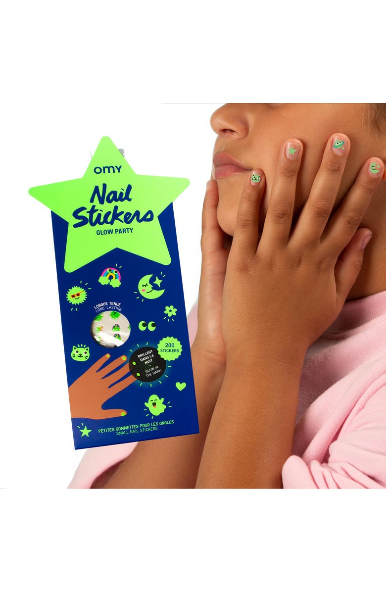 OMY Nail stickers glow in the dark, Main, color, Blue