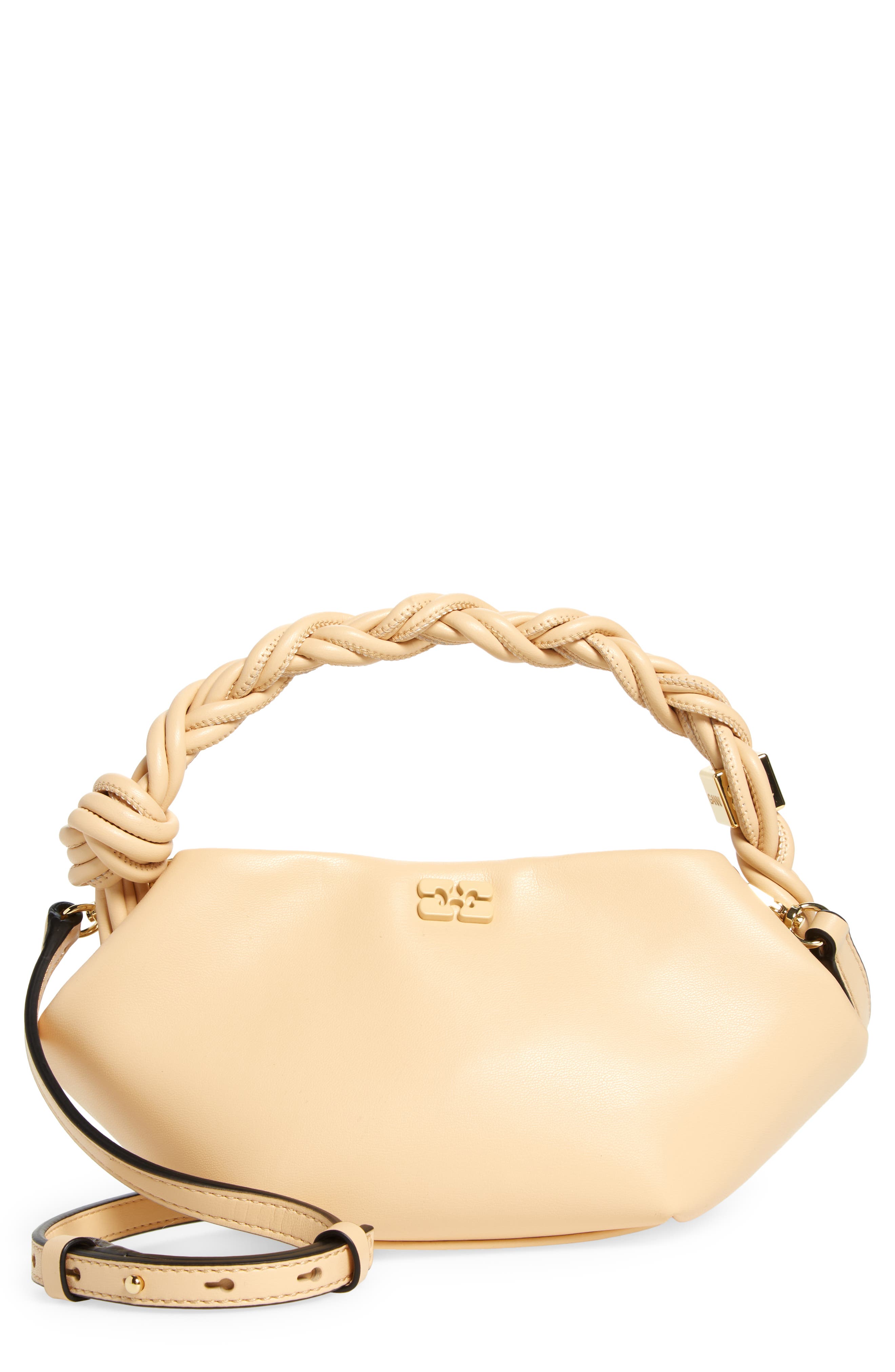 Mini Leather Convertible Clutch, Main, color, BUTTERCREAM
