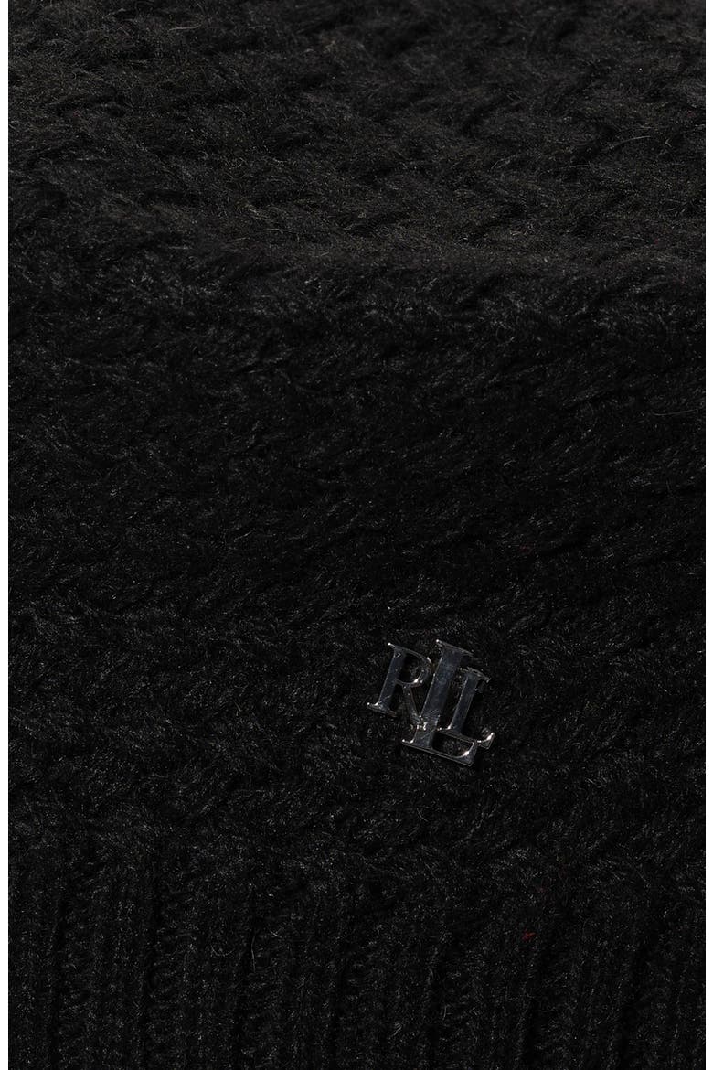 Basket Knit Beret, Alternate, color, Black