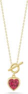SPHERA MILANO Cubic Zirconia Heart Toggle Pendant Necklace
