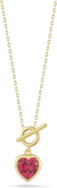 SPHERA MILANO Cubic Zirconia Heart Toggle Pendant Necklace