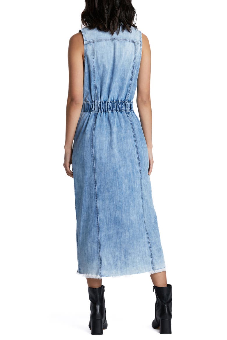 Alice Sleeveless Denim Shirtdress, Alternate, color, POWDER BLUE