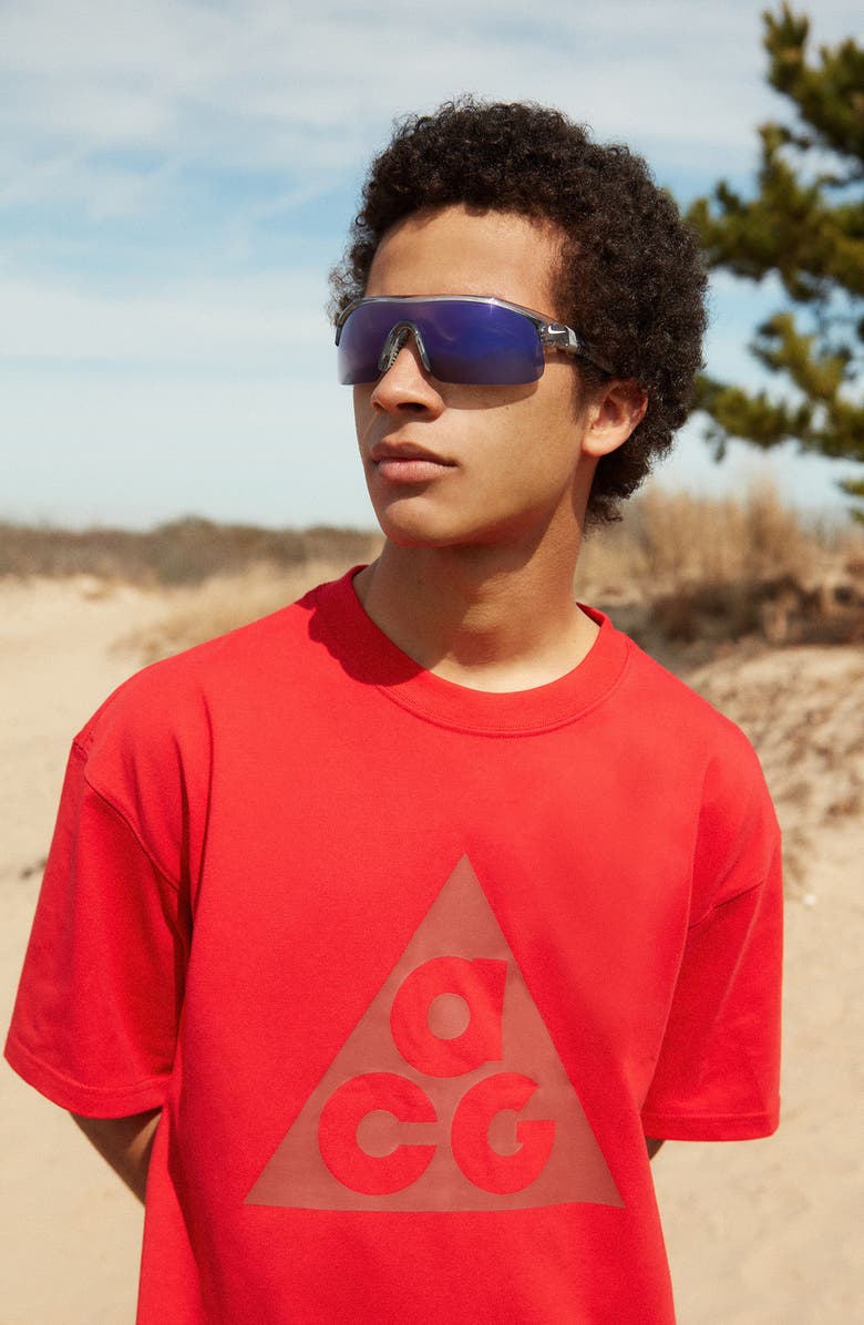 Nike Show X1 58mm Wraparound Sunglasses, Alternate, color, 