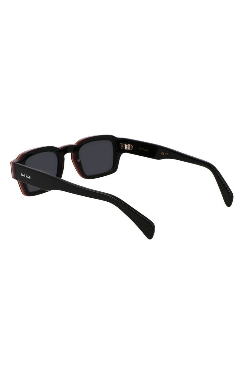 Paul Smith Latimer 49mm Small Modified Rectangular Sunglasses, Alternate, color, Black Multi Stripes