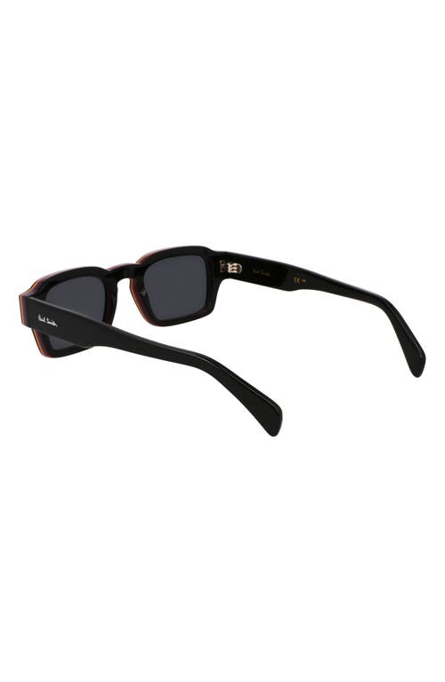 Paul Smith Latimer 49mm Small Modified Rectangular Sunglasses In Black Multi Stripes