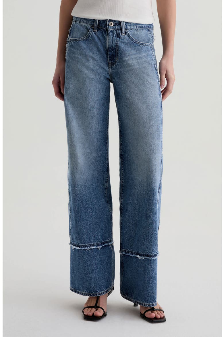 Adria Low Rise Baggy Wide Leg Jeans, Main, color, SOCIALITE