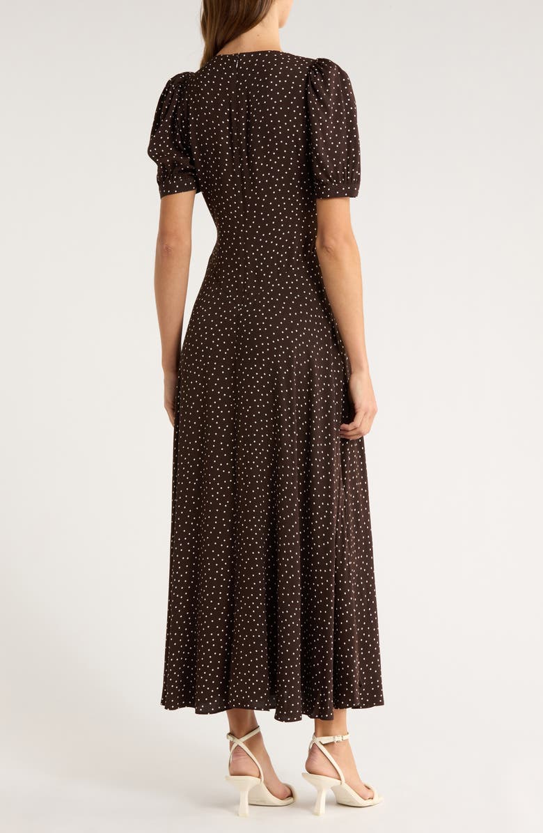 Reformation Naira Puff Sleeve Maxi Dress, Alternate, color, Colette Dot