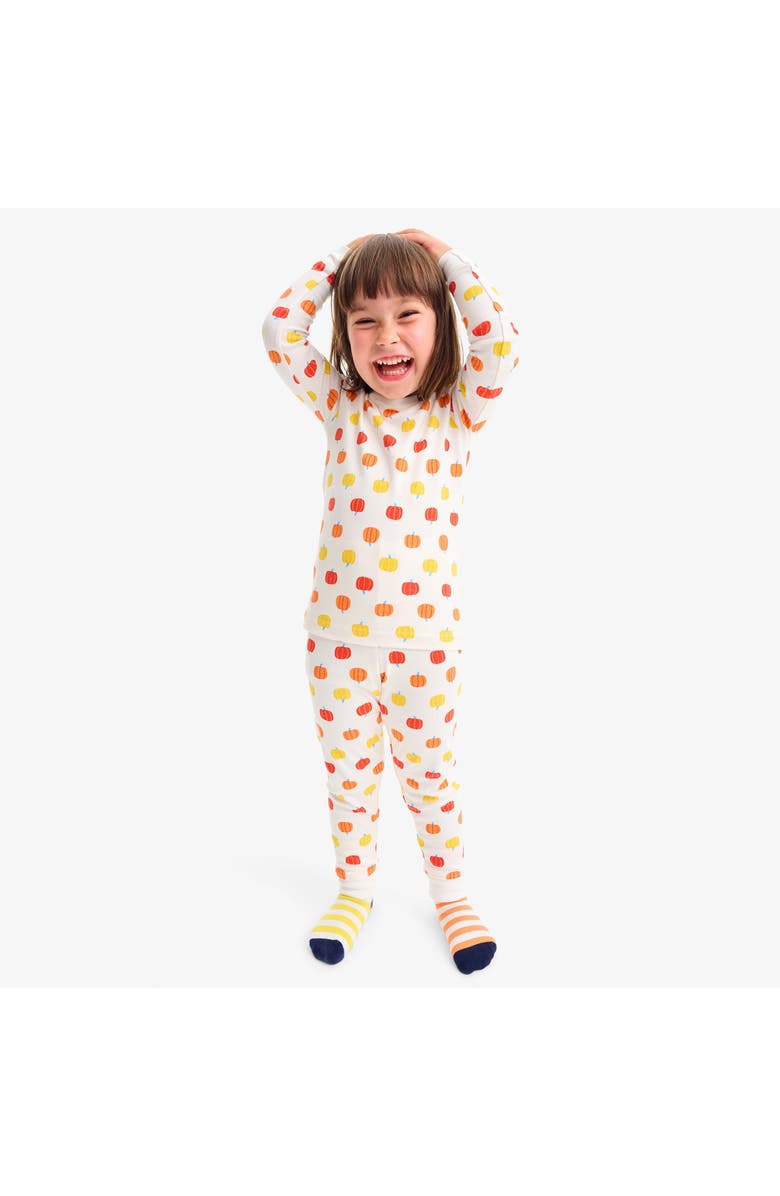 Primary Kids Organic Pj Pant In Candy Pumpkins, Alternate, color, 